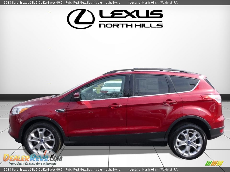 2013 Ford Escape SEL 2.0L EcoBoost 4WD Ruby Red Metallic / Medium Light Stone Photo #3