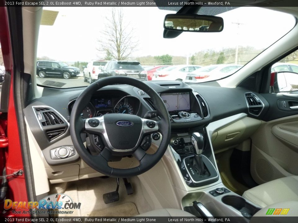 2013 Ford Escape SEL 2.0L EcoBoost 4WD Ruby Red Metallic / Medium Light Stone Photo #9