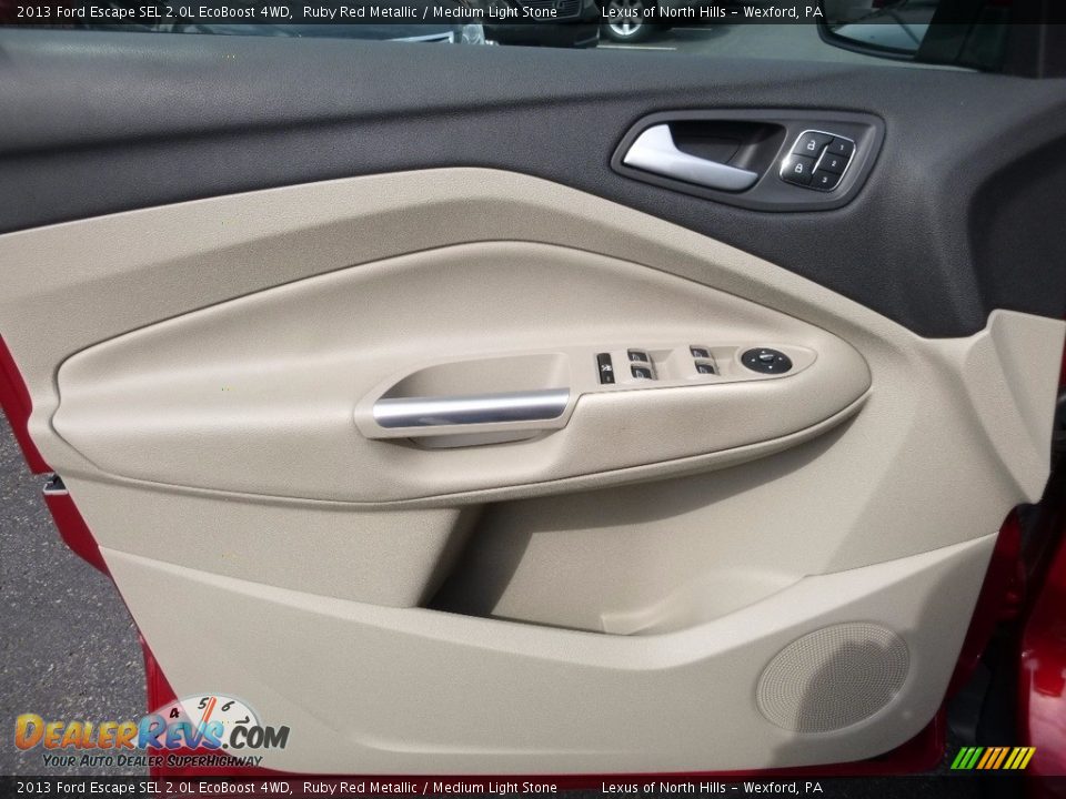 2013 Ford Escape SEL 2.0L EcoBoost 4WD Ruby Red Metallic / Medium Light Stone Photo #10