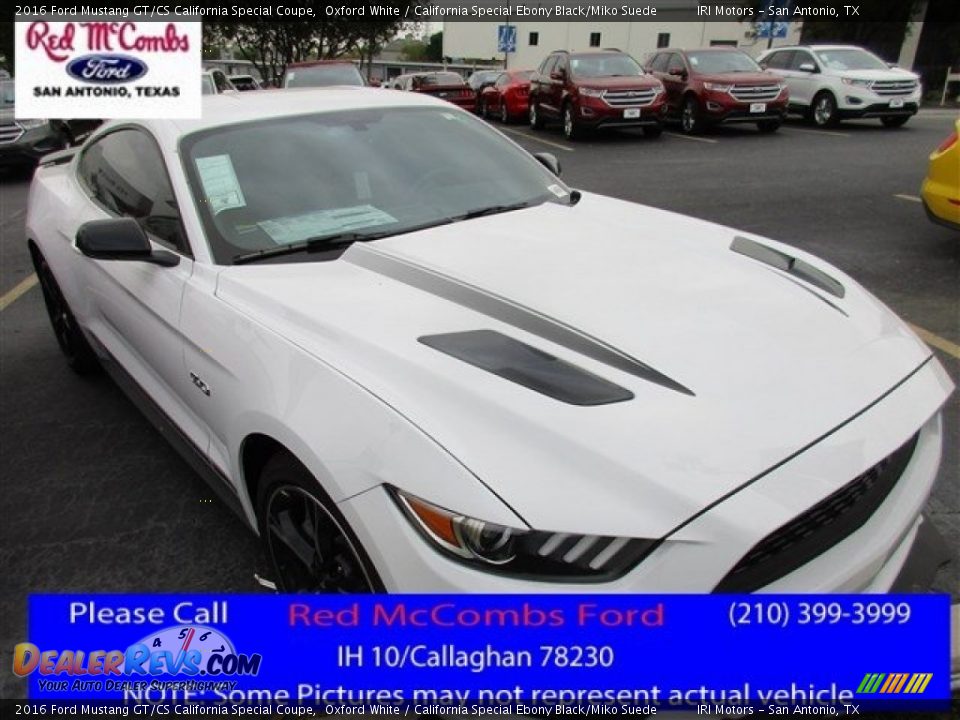 2016 Ford Mustang GT/CS California Special Coupe Oxford White / California Special Ebony Black/Miko Suede Photo #1