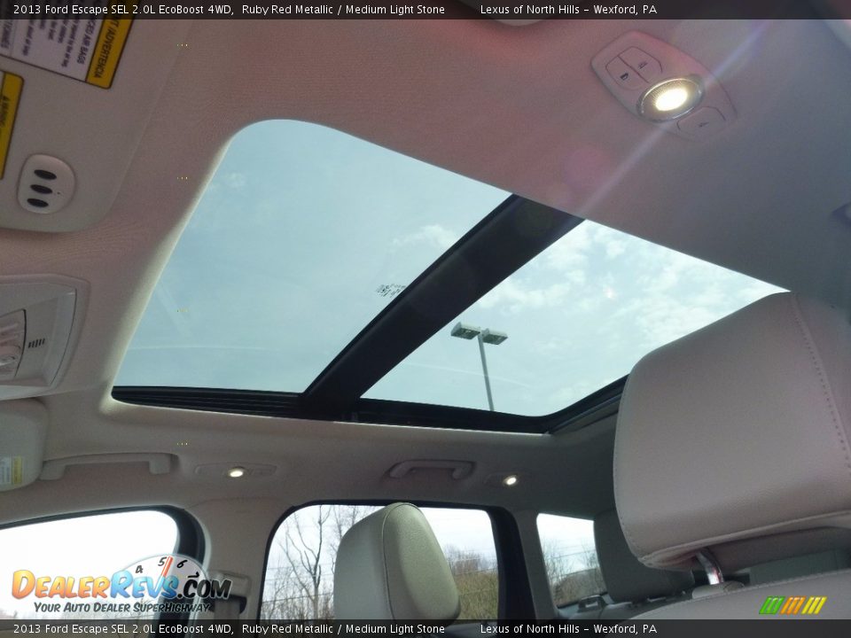 2013 Ford Escape SEL 2.0L EcoBoost 4WD Ruby Red Metallic / Medium Light Stone Photo #14