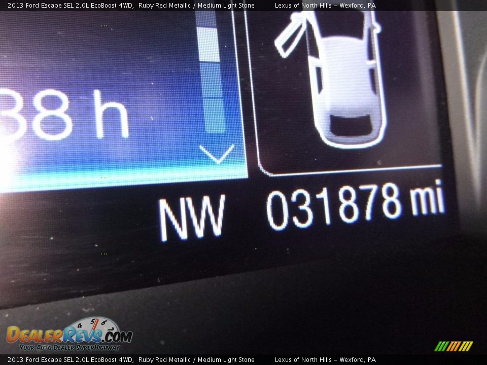 2013 Ford Escape SEL 2.0L EcoBoost 4WD Ruby Red Metallic / Medium Light Stone Photo #25