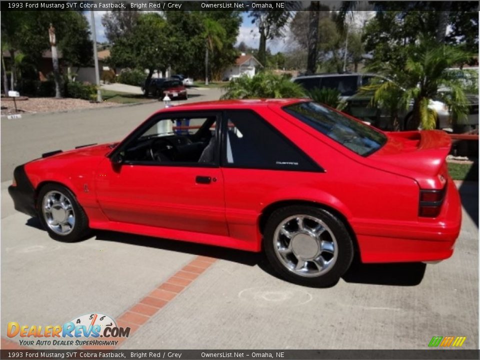 1993 Ford Mustang SVT Cobra Fastback Bright Red / Grey Photo #4