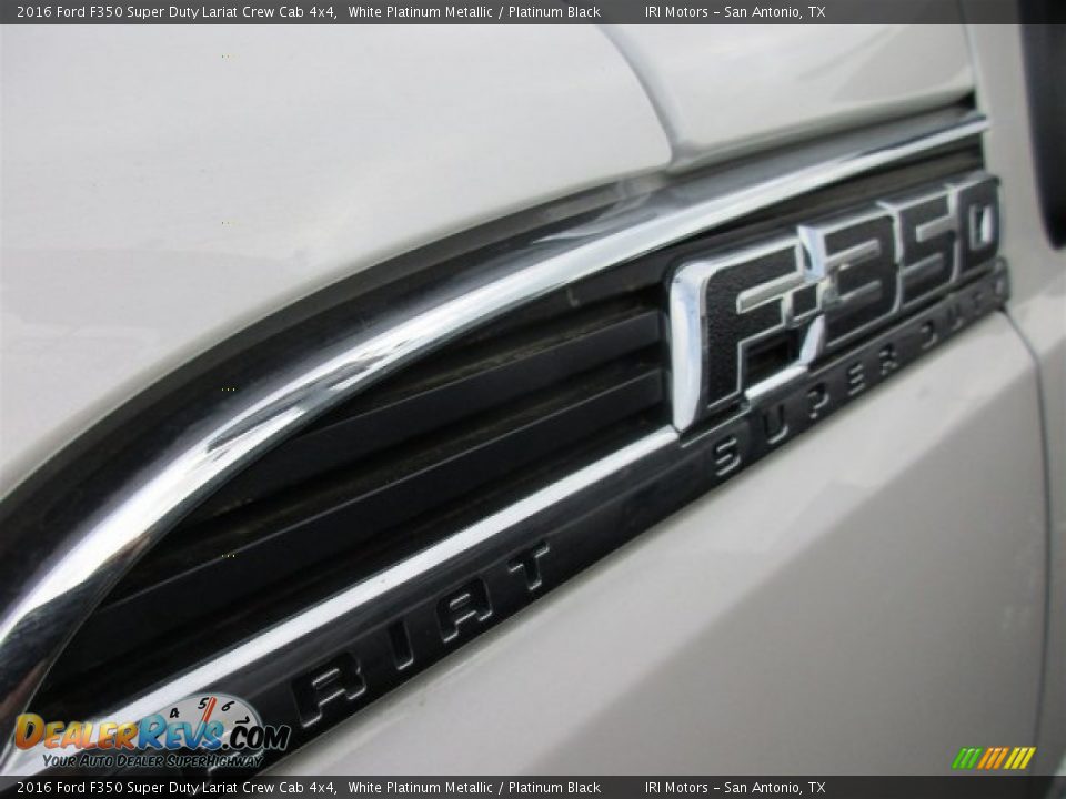 2016 Ford F350 Super Duty Lariat Crew Cab 4x4 White Platinum Metallic / Platinum Black Photo #3