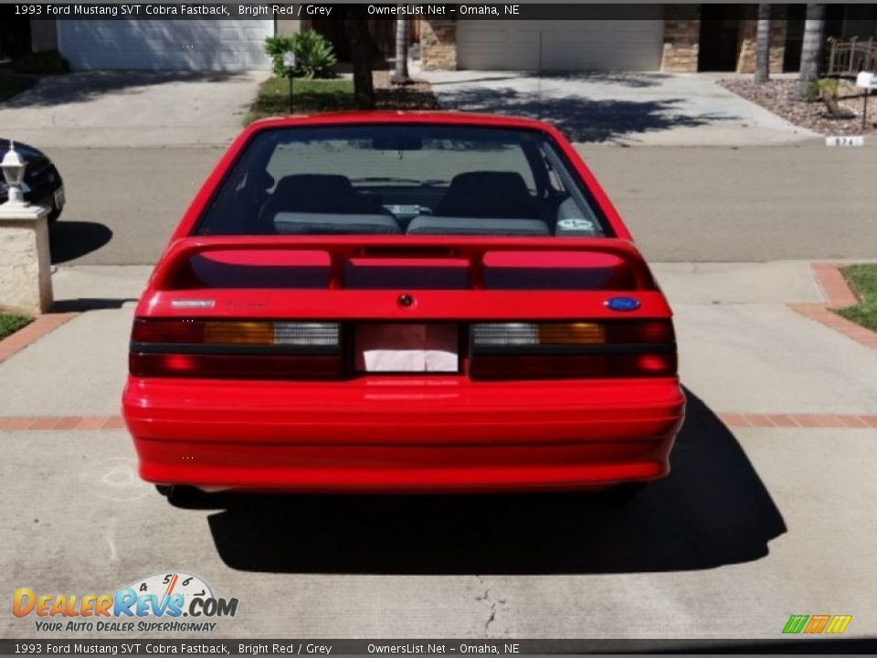 1993 Ford Mustang SVT Cobra Fastback Bright Red / Grey Photo #8