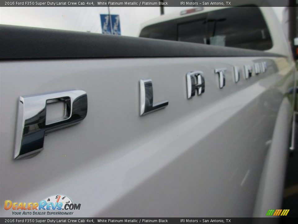 2016 Ford F350 Super Duty Lariat Crew Cab 4x4 White Platinum Metallic / Platinum Black Photo #9