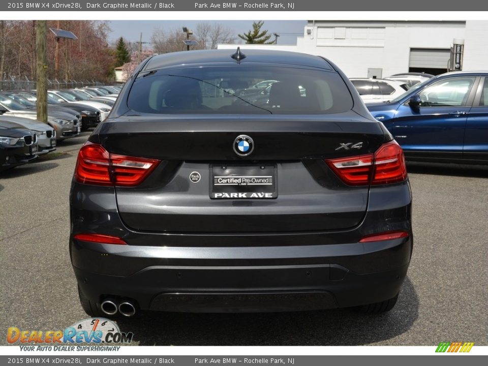 2015 BMW X4 xDrive28i Dark Graphite Metallic / Black Photo #4