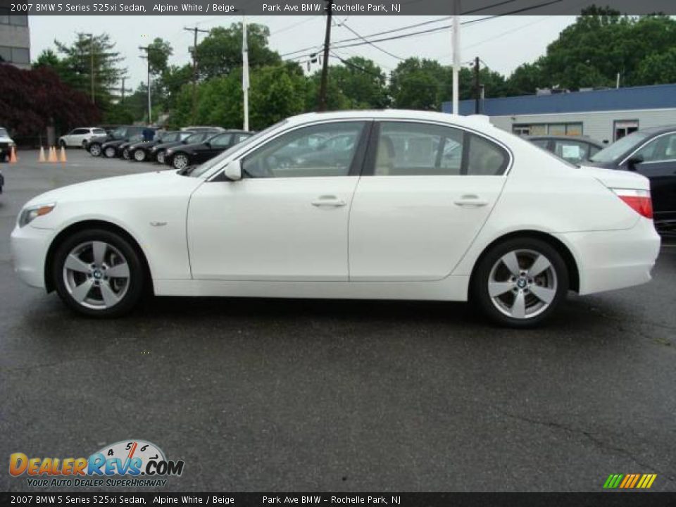 2007 BMW 5 Series 525xi Sedan Alpine White / Beige Photo #5