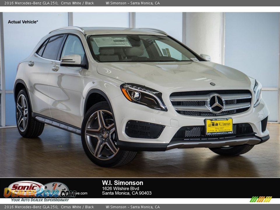 2016 Mercedes-Benz GLA 250 Cirrus White / Black Photo #1