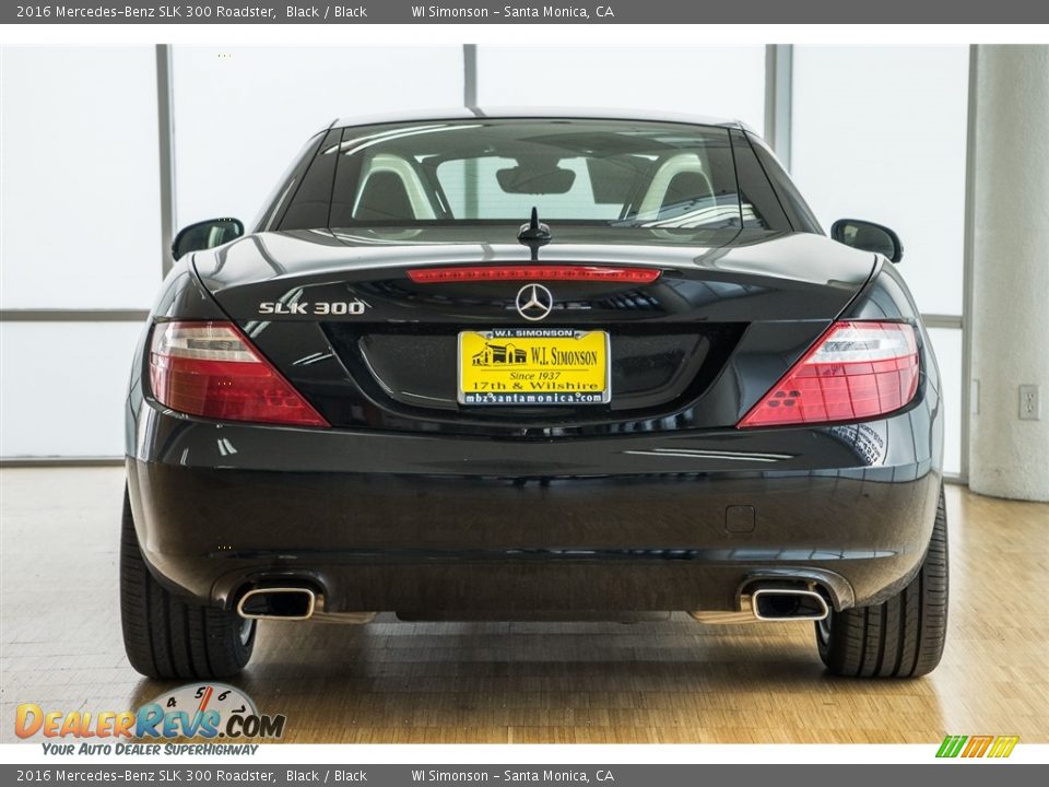 2016 Mercedes-Benz SLK 300 Roadster Black / Black Photo #4