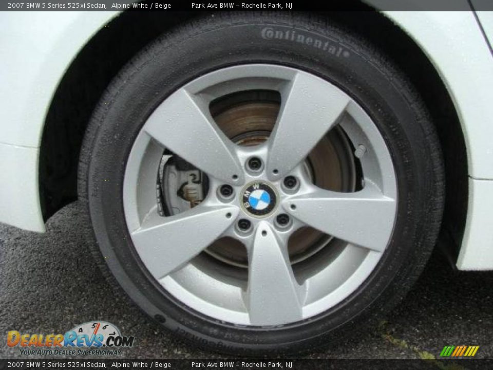 2007 BMW 5 Series 525xi Sedan Alpine White / Beige Photo #23
