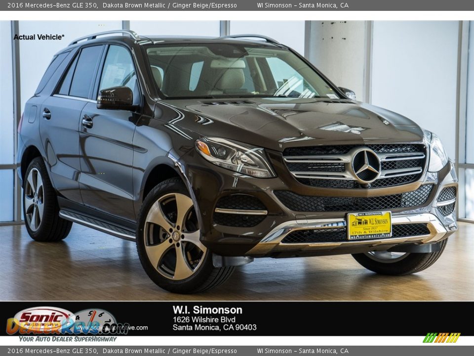2016 Mercedes-Benz GLE 350 Dakota Brown Metallic / Ginger Beige/Espresso Photo #1