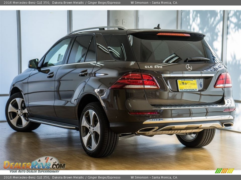 2016 Mercedes-Benz GLE 350 Dakota Brown Metallic / Ginger Beige/Espresso Photo #3