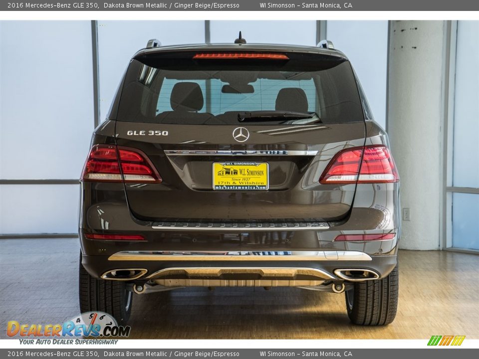 2016 Mercedes-Benz GLE 350 Dakota Brown Metallic / Ginger Beige/Espresso Photo #4