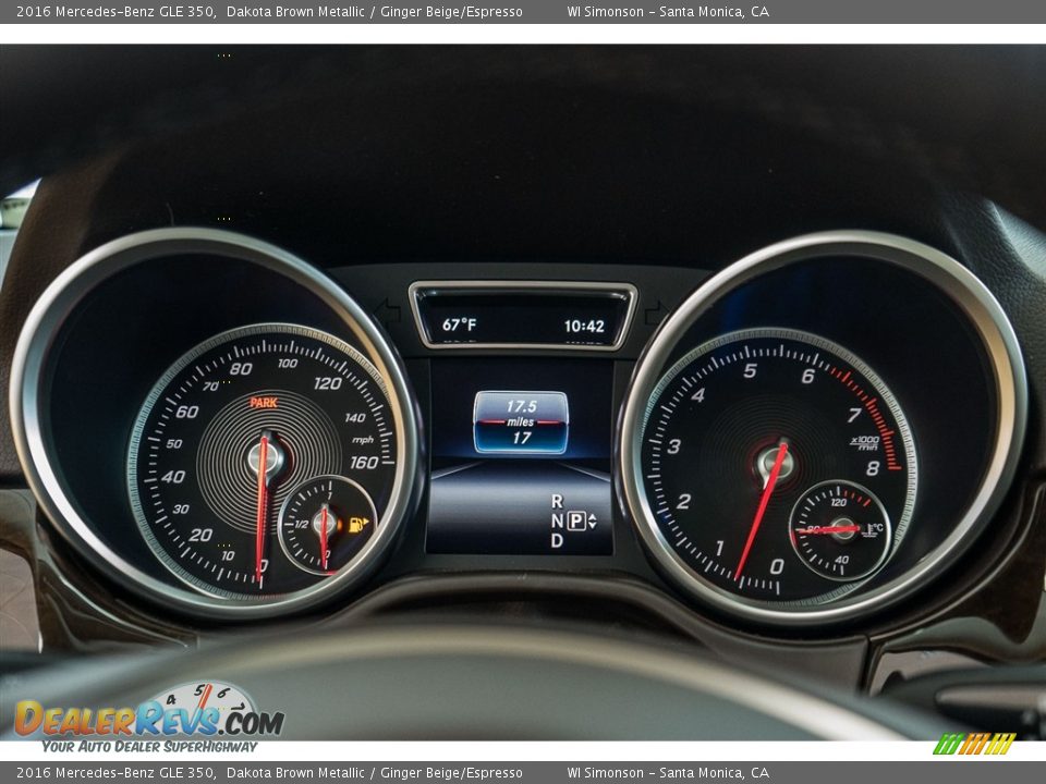 2016 Mercedes-Benz GLE 350 Dakota Brown Metallic / Ginger Beige/Espresso Photo #7
