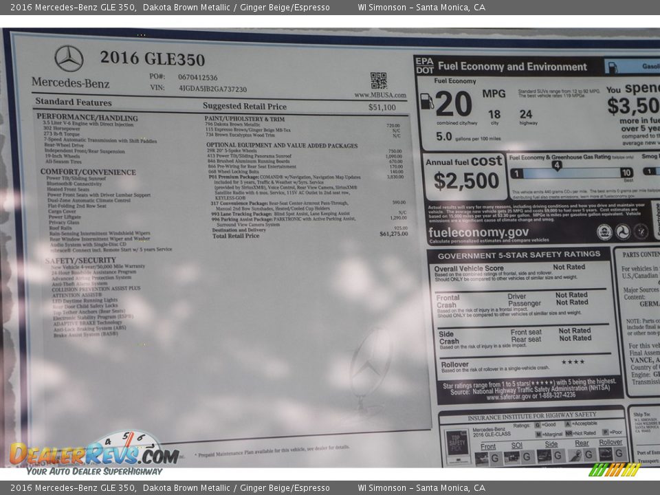 2016 Mercedes-Benz GLE 350 Dakota Brown Metallic / Ginger Beige/Espresso Photo #11