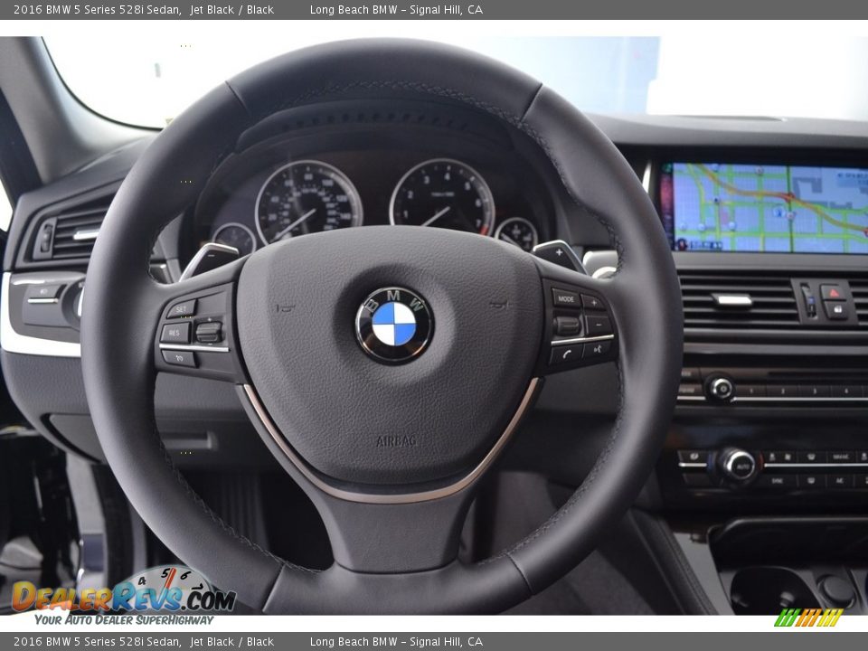 2016 BMW 5 Series 528i Sedan Jet Black / Black Photo #15