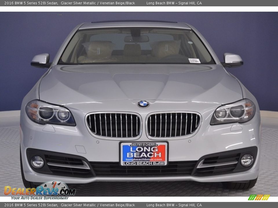 2016 BMW 5 Series 528i Sedan Glacier Silver Metallic / Venetian Beige/Black Photo #2