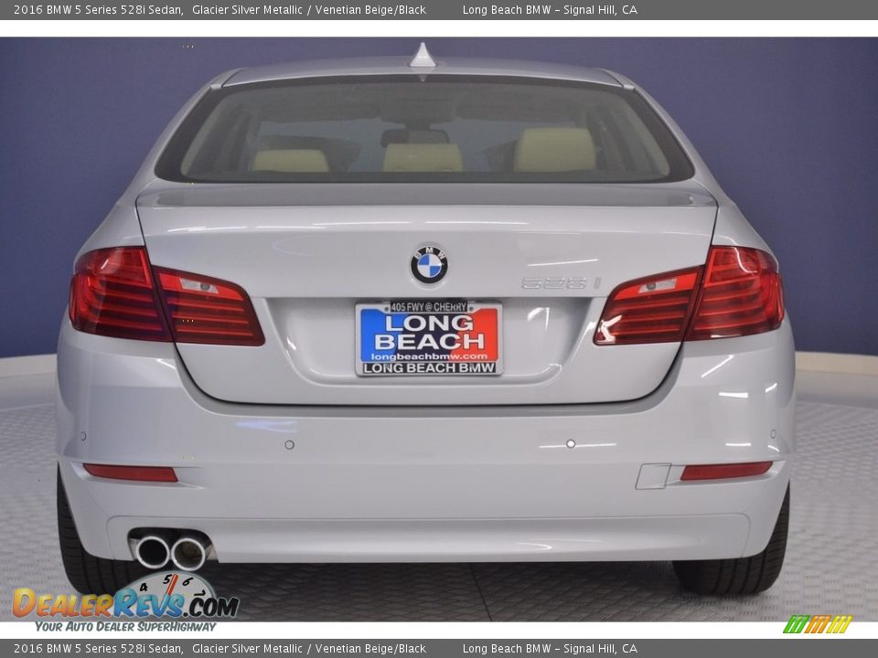 2016 BMW 5 Series 528i Sedan Glacier Silver Metallic / Venetian Beige/Black Photo #5