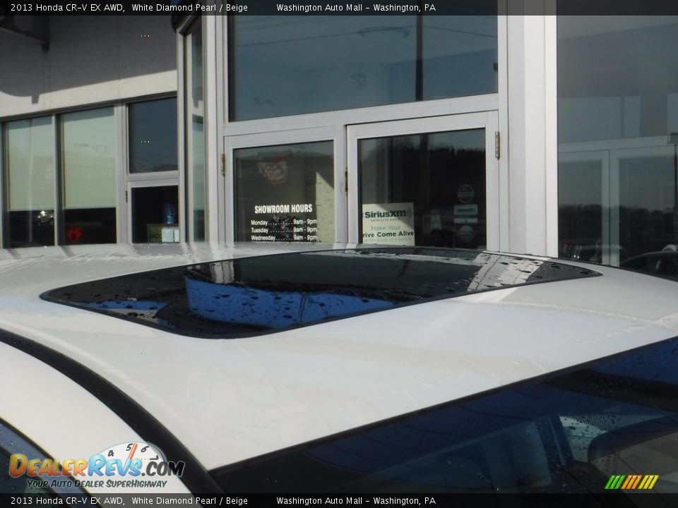 2013 Honda CR-V EX AWD White Diamond Pearl / Beige Photo #3