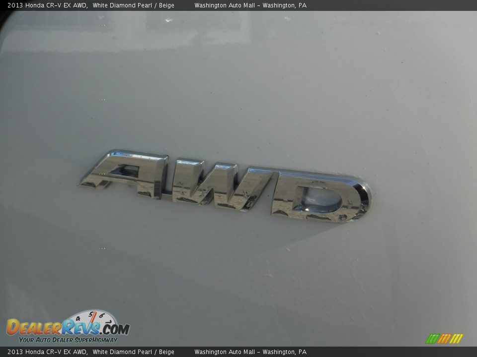 2013 Honda CR-V EX AWD White Diamond Pearl / Beige Photo #9