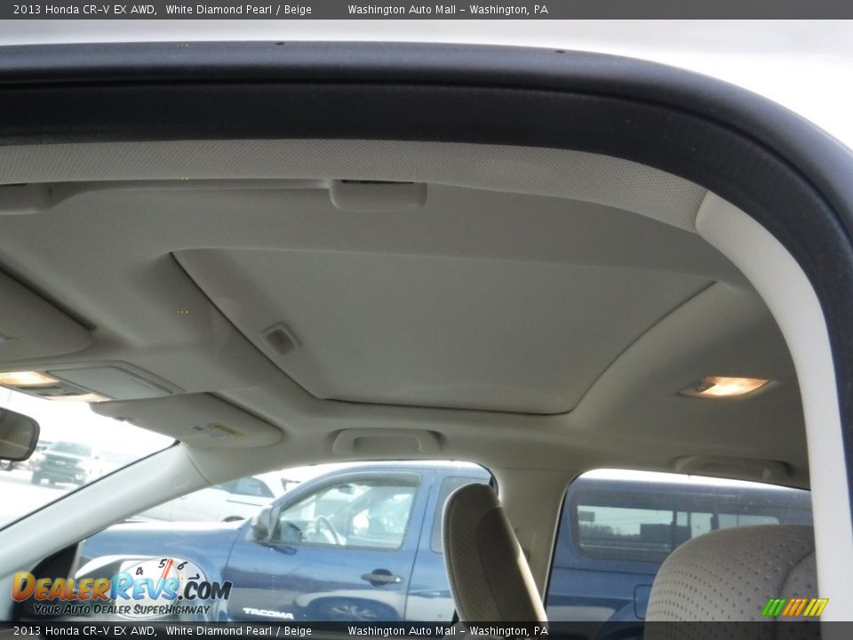 2013 Honda CR-V EX AWD White Diamond Pearl / Beige Photo #10