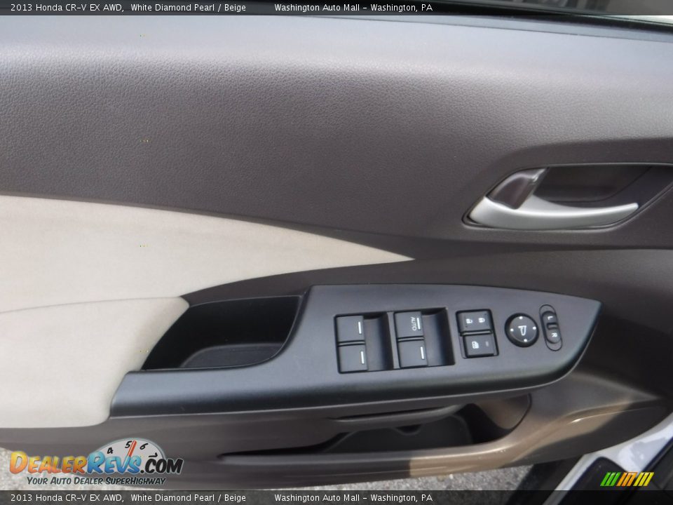 2013 Honda CR-V EX AWD White Diamond Pearl / Beige Photo #11