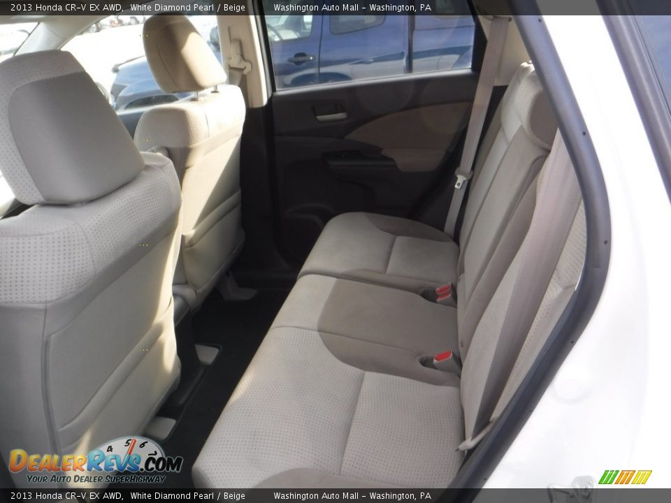 2013 Honda CR-V EX AWD White Diamond Pearl / Beige Photo #17