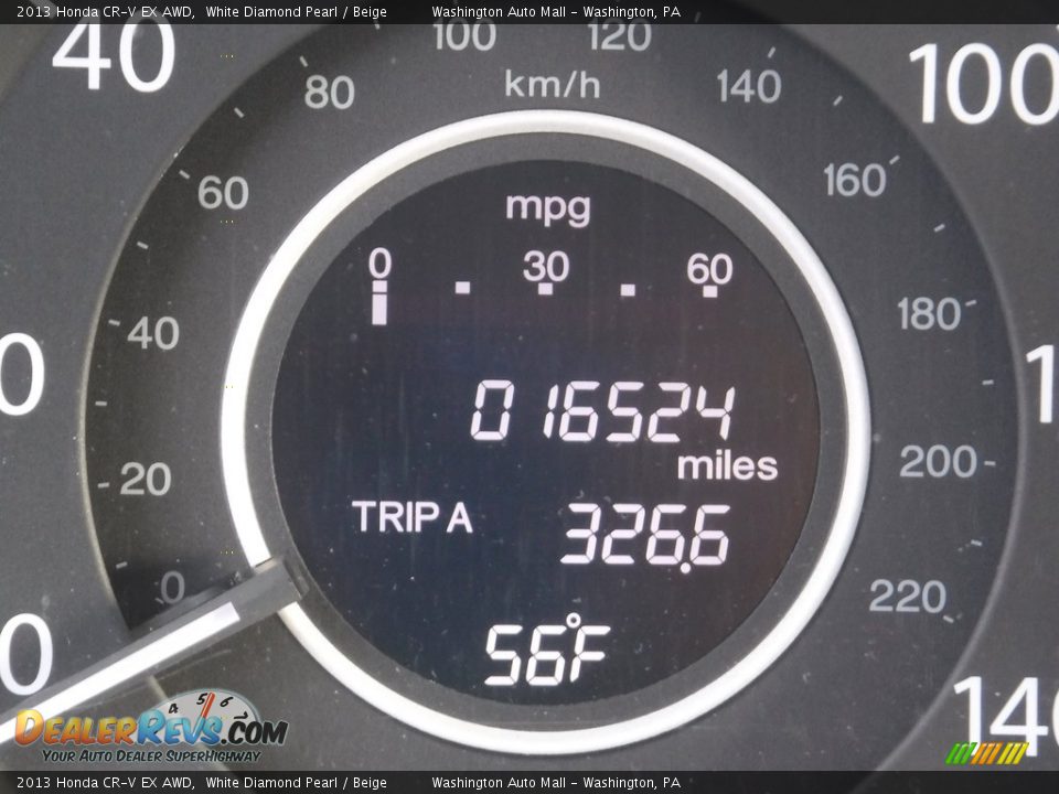 2013 Honda CR-V EX AWD White Diamond Pearl / Beige Photo #20