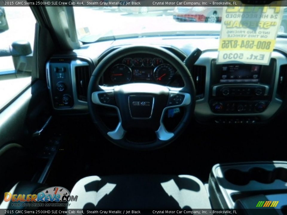 2015 GMC Sierra 2500HD SLE Crew Cab 4x4 Stealth Gray Metallic / Jet Black Photo #6