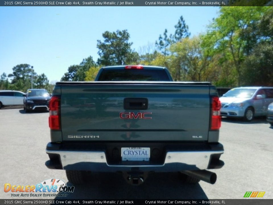 2015 GMC Sierra 2500HD SLE Crew Cab 4x4 Stealth Gray Metallic / Jet Black Photo #7