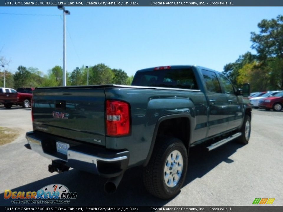2015 GMC Sierra 2500HD SLE Crew Cab 4x4 Stealth Gray Metallic / Jet Black Photo #8