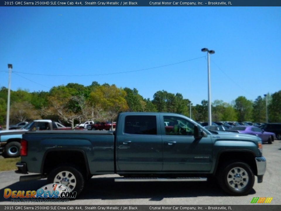 2015 GMC Sierra 2500HD SLE Crew Cab 4x4 Stealth Gray Metallic / Jet Black Photo #9