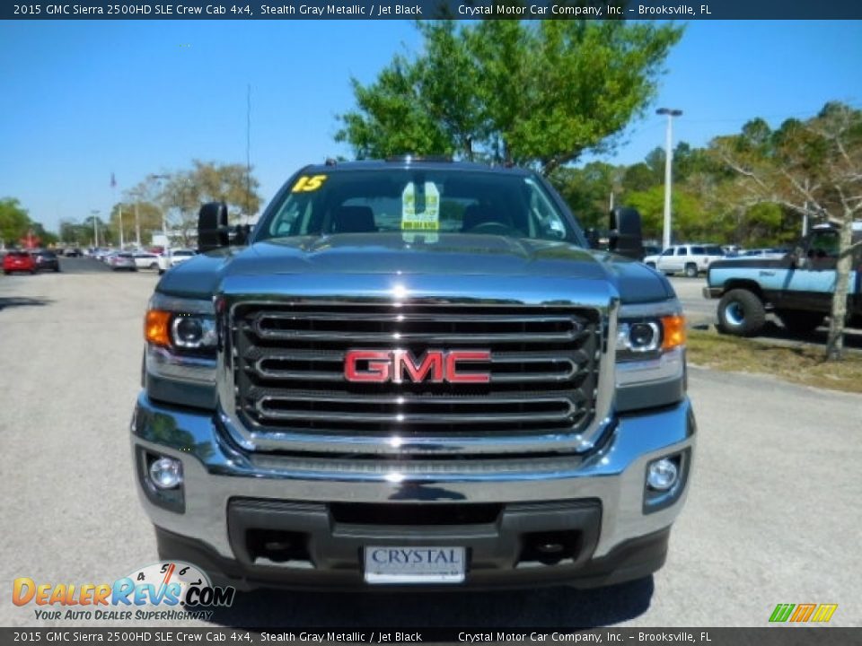 2015 GMC Sierra 2500HD SLE Crew Cab 4x4 Stealth Gray Metallic / Jet Black Photo #13