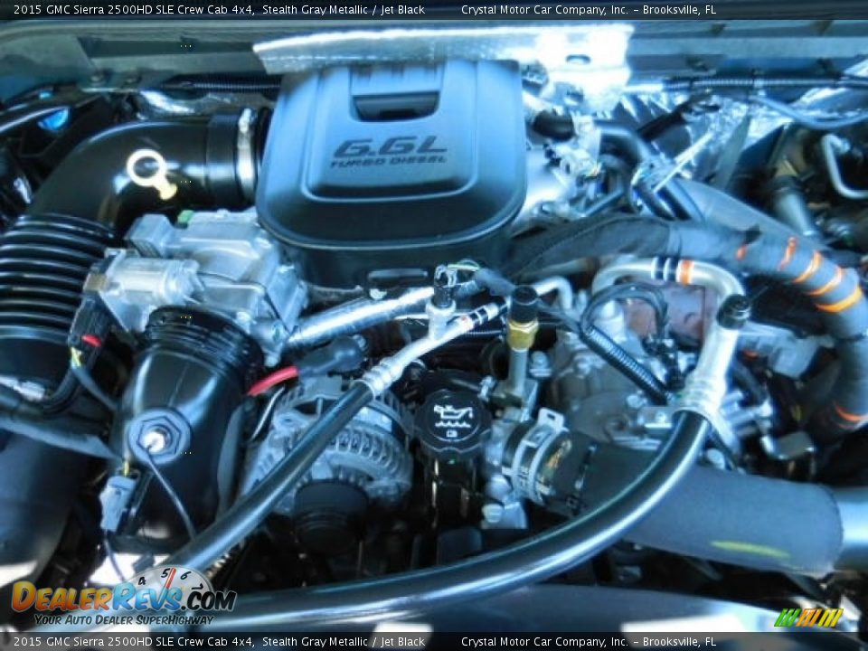 2015 GMC Sierra 2500HD SLE Crew Cab 4x4 Stealth Gray Metallic / Jet Black Photo #16