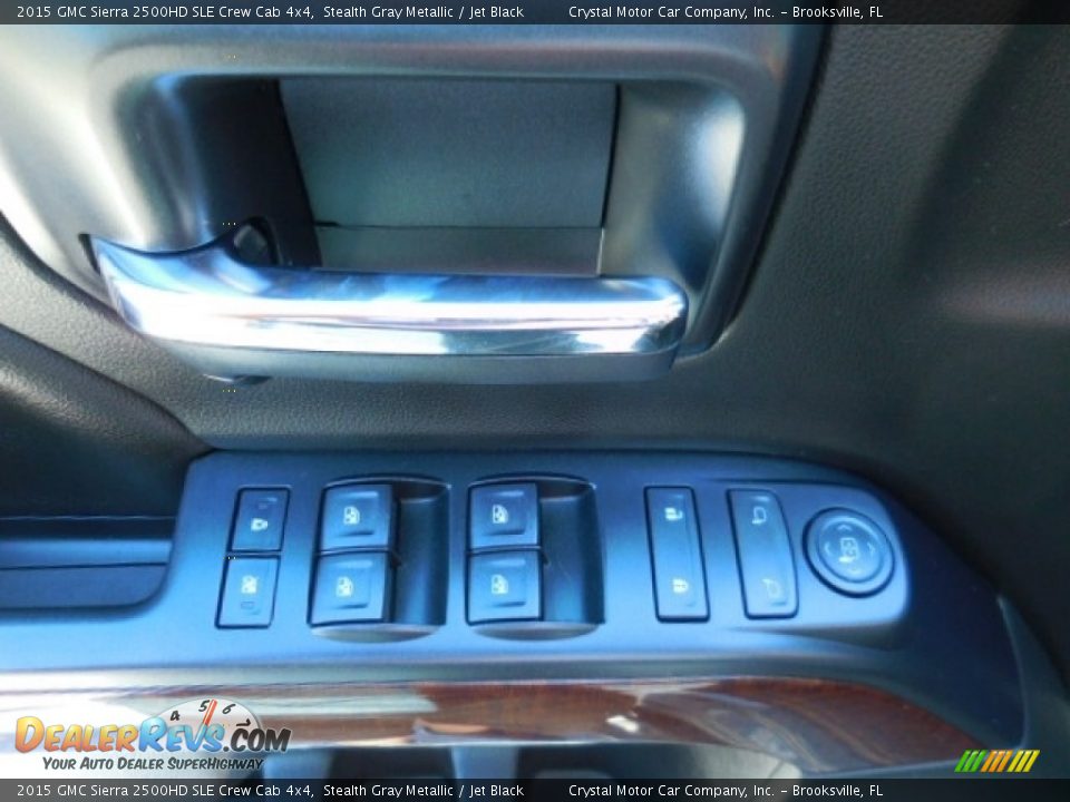 2015 GMC Sierra 2500HD SLE Crew Cab 4x4 Stealth Gray Metallic / Jet Black Photo #17