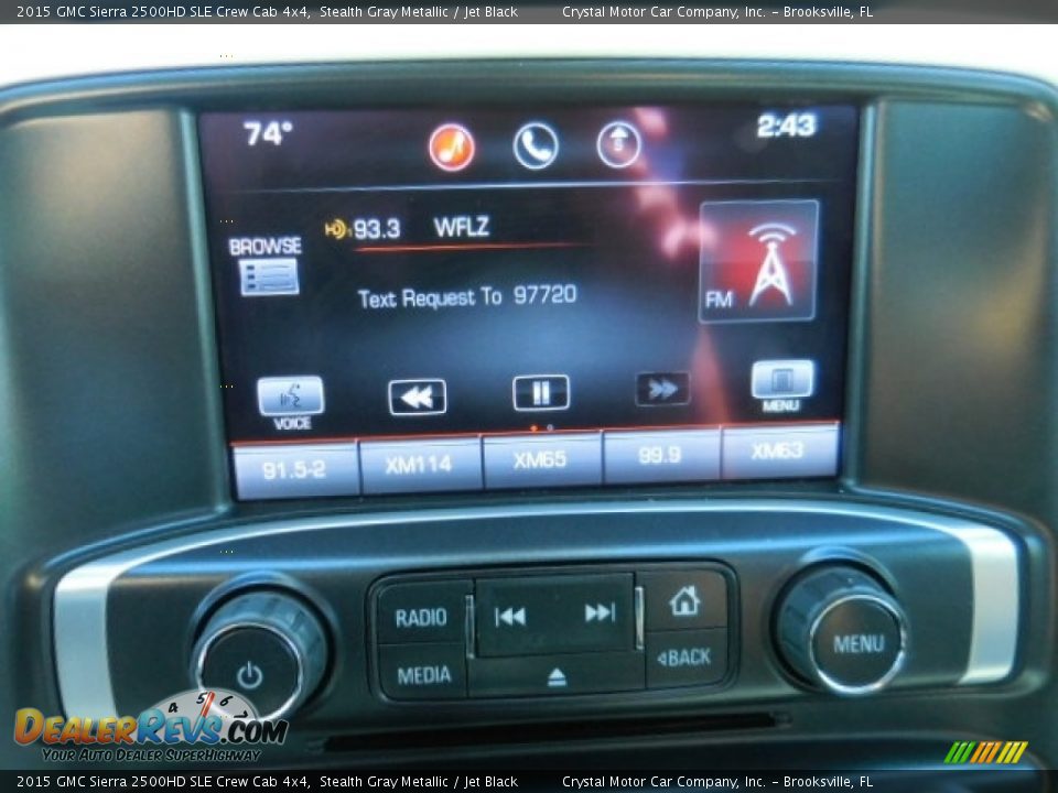 2015 GMC Sierra 2500HD SLE Crew Cab 4x4 Stealth Gray Metallic / Jet Black Photo #19