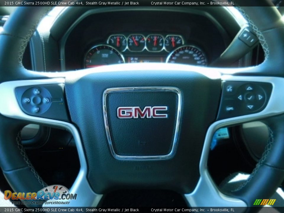 2015 GMC Sierra 2500HD SLE Crew Cab 4x4 Stealth Gray Metallic / Jet Black Photo #21