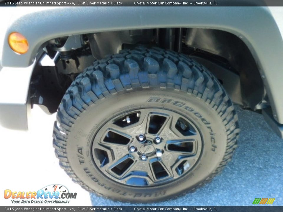 2016 Jeep Wrangler Unlimited Sport 4x4 Billet Silver Metallic / Black Photo #14