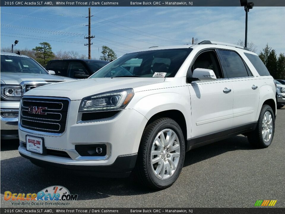 2016 GMC Acadia SLT AWD White Frost Tricoat / Dark Cashmere Photo #1