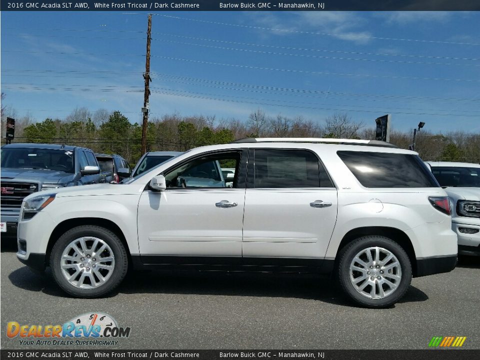 2016 GMC Acadia SLT AWD White Frost Tricoat / Dark Cashmere Photo #3