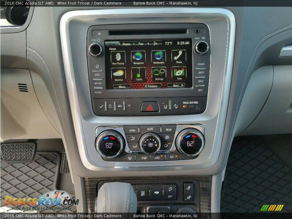 2016 GMC Acadia SLT AWD White Frost Tricoat / Dark Cashmere Photo #9