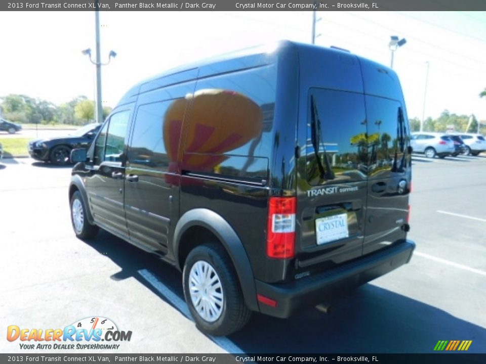 2013 Ford Transit Connect XL Van Panther Black Metallic / Dark Gray Photo #3