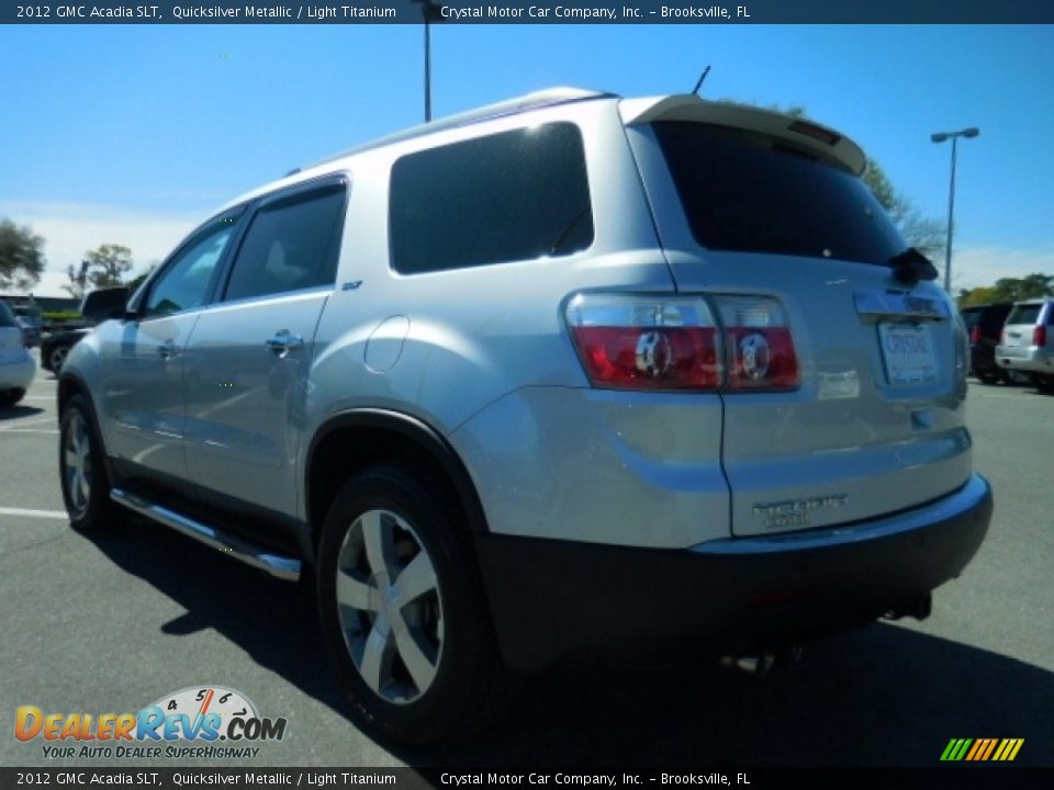 2012 GMC Acadia SLT Quicksilver Metallic / Light Titanium Photo #3