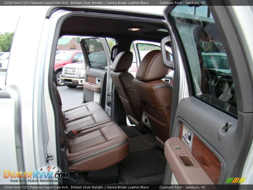 2009 Ford F150 Platinum SuperCrew 4x4 Brilliant Silver Metallic / Sienna Brown Leather/Black Photo #11