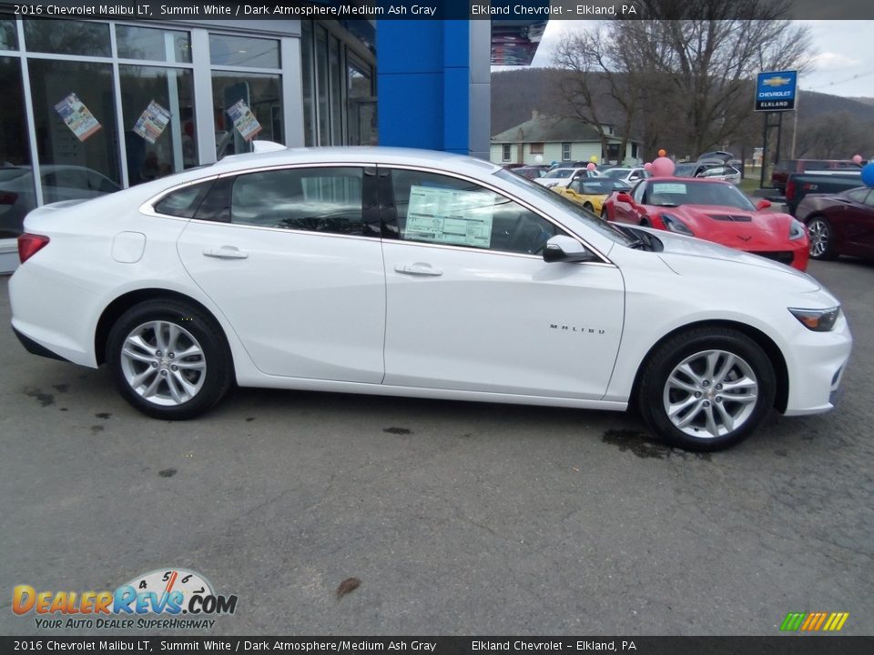 2016 Chevrolet Malibu LT Summit White / Dark Atmosphere/Medium Ash Gray Photo #2