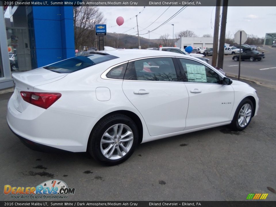 2016 Chevrolet Malibu LT Summit White / Dark Atmosphere/Medium Ash Gray Photo #3