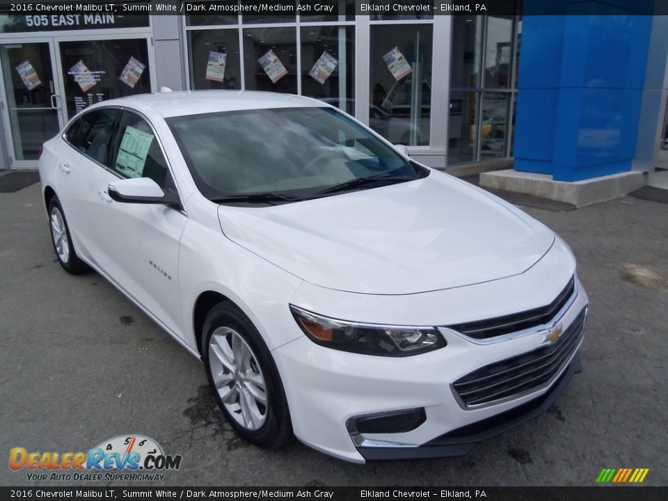 2016 Chevrolet Malibu LT Summit White / Dark Atmosphere/Medium Ash Gray Photo #9