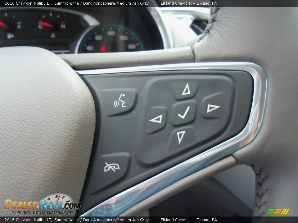 2016 Chevrolet Malibu LT Summit White / Dark Atmosphere/Medium Ash Gray Photo #25