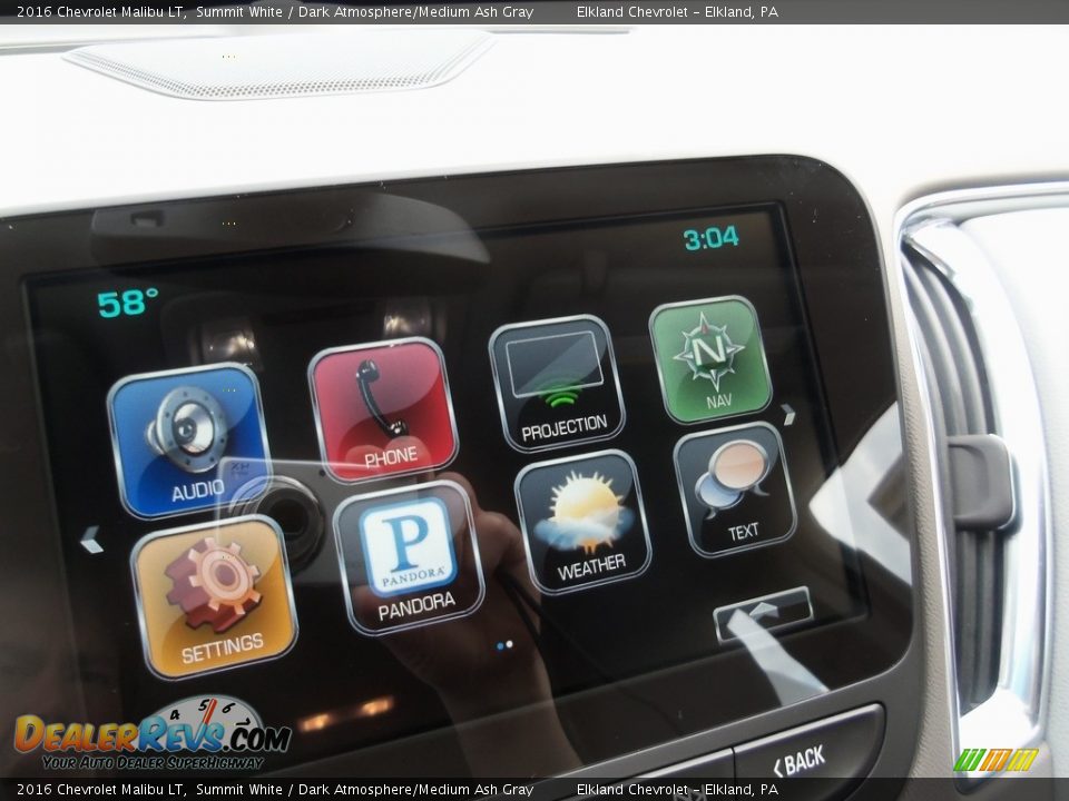 2016 Chevrolet Malibu LT Summit White / Dark Atmosphere/Medium Ash Gray Photo #26